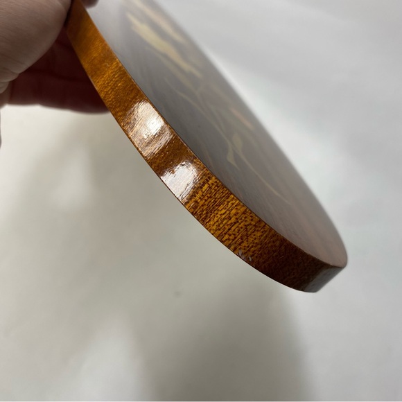 🎉LAST CALL🎉Vintage Walter Stahli Switzerland Wood Inlay Floral Wall Hanging - Picture 13 of 16